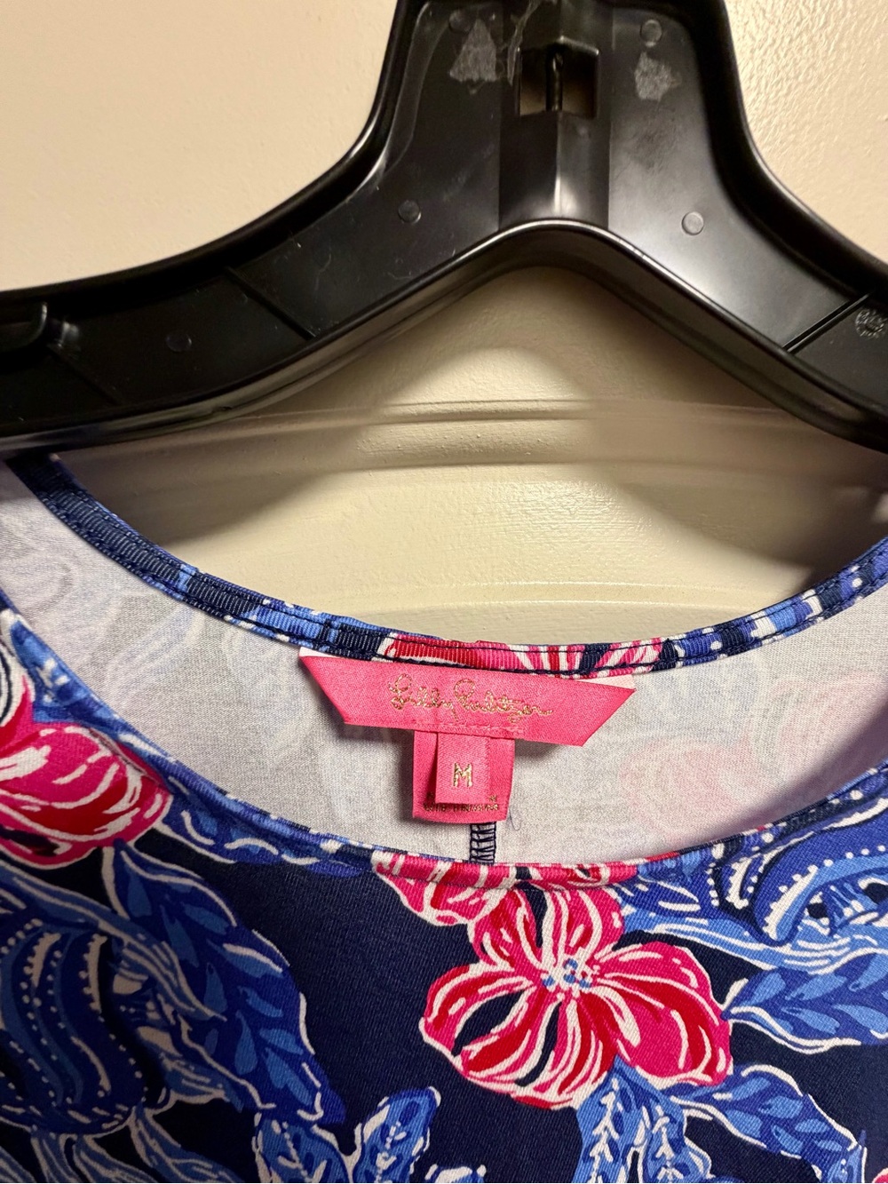 Lilly Pulitzer Bryson Maxi Dress Women’s Medium Low Tide Navy Floral Long Sleeve - Picture 8 of 11